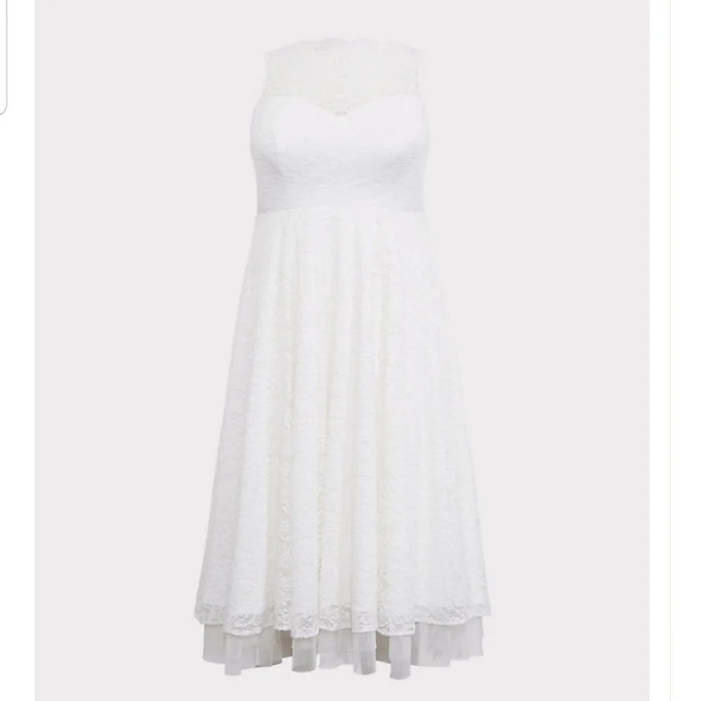 Torrid Lace Bridal Wedding Ivory Dress 14 - Picture 4 of 8